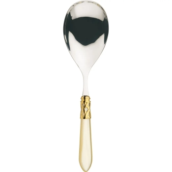Casa Bugatti - Łyżka do ryżu Aladdin – perłowa kość słoniowa, złoty pierścień