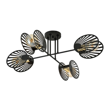 Emibig - Lampa sufitowa Talia 4 black - wysokość 31 cm, stal lakierowana