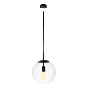 Kaspa - Lampa wisząca Alur - rozmiar M, średnica 30 cm, czarna