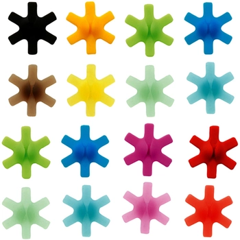 Mastrad - Znaczniki Silikonowe do szklanek (12 sztuk) - gwiazdki