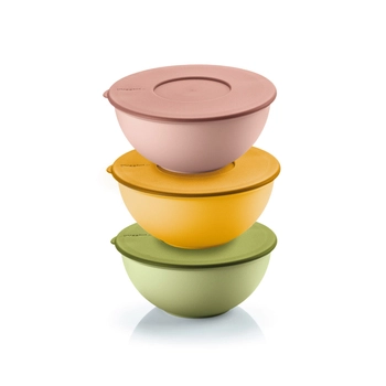 Guzzini – Komplet 3 pojemników kuchennych z pokrywką, 900 ml