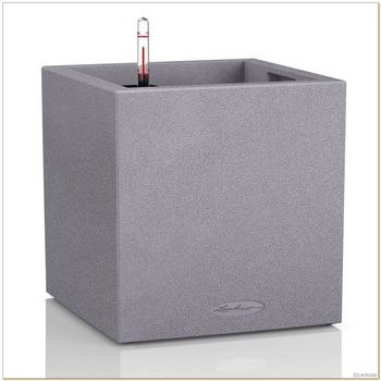 Lechuza - Doniczka Canto Stone kostka 40 - wysokość 40 cm, kamienny szary