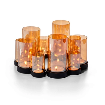 Philippi – Świecznik Bello Horizonte - średnica 29 cm, szkło, stal