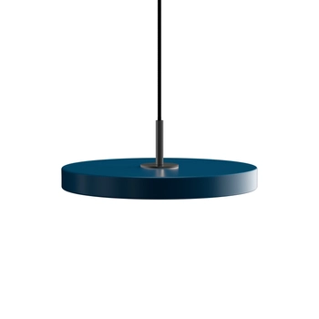 UMAGE (Vita) - Lampa Asteria Mini - średnica 31 cm, niebieska, czarny dekor