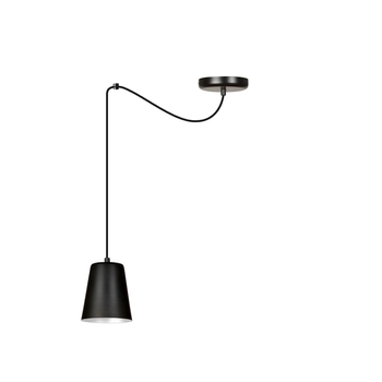 Emibig - Lampa wisząca Link 1 black/white - wysokość max 200 cm, stal lakierowana