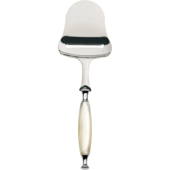 Casa Bugatti - Łopatka do sera Country – perłowa kość słoniowa, chromowany pierścień