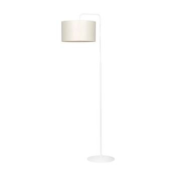 Emibig - Lampa stojąca Trapo LP1 BL white/ecru - wysokość 150 cm, stal lakierowana, abażur