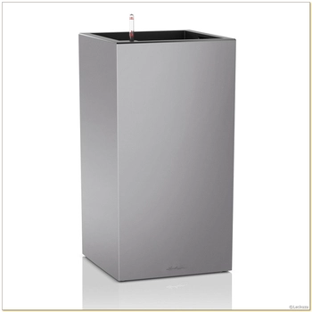 Lechuza - Donica Canto Premium kolumna - wysokość 76 cm, srebrna, matowa