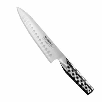 Global - Żłobiony nóż Szefa kuchni - długość ostrza 18 cm | G-78