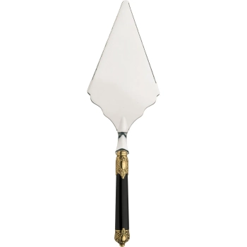 Casa Bugatti - Łopatka do pizzy Rinascimento – czarna, złoty pierścień