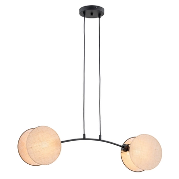 Emibig - Lampa sufitowa Motif 2 natural - szerokość 82 cm, stal malowana proszkowo, abażur
