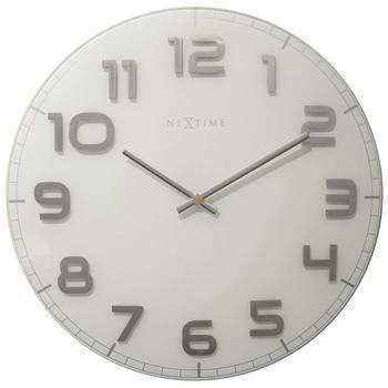 NeXtime - Zegar ścienny Classy Large – mlecznobiały, 50 cm