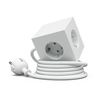 Avol - Listwa zasilająca Square 1 z podwójnym USB-C 30 W i podstawą magnetyczną, 3 m - opalizująca biel