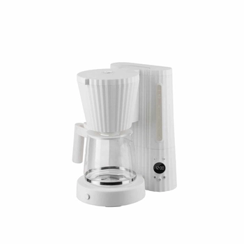 Alessi - Przelewowy ekspres do kawy PLISSE - biały, pojemność 1,5 L