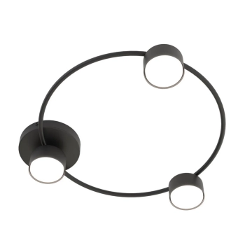 Emibig - Lampa sufitowa Lucio, nowoczesna, czarna, 3-punktowa GX53