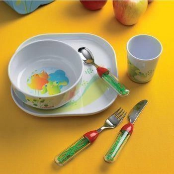 Casa Bugatti - Zestaw do jedzenia dla dzieci Baby Tweet - 6 części