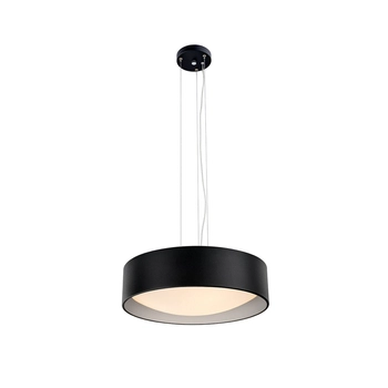 Kaspa - Lampa wisząca Vero - średnica 45 cm, srebrno - czarna