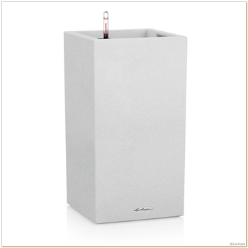 Lechuza - Doniczka Canto Stone kolumna 30 - wysokość 56 cm, biały kwarcowy