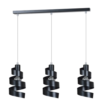 Emibig - Lampa wisząca Saga 3 black - wysokość 80 cm, stal lakierowana