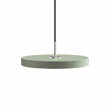 UMAGE (Vita) - Lampa Asteria Plus Mini - oliwkowa, średnica 43 cm, srebrny dekor