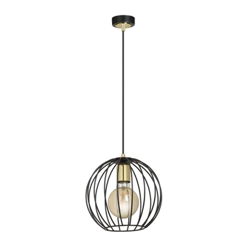 Emibig - Lampa wisząca Albio 1 black - wysokość max 100 cm, stal lakierowana