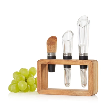 AdHoc - Zestaw konesera wina Vine - 3 częściowy - stal nierdzewna