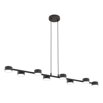 Emibig – Lampa wisząca LED Megara 8 BL – czarny mat, 8 źródeł światła