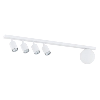 Emibig - Lampa sufitowa Baster 5 white - szerokość 90 cm, stal lakierowana proszkowo, szkło