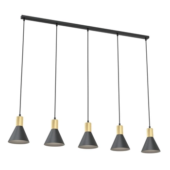 Emibig - Lampa wisząca Rosa 5 BL - wysokość max 140 cm, stal malowana proszkowo