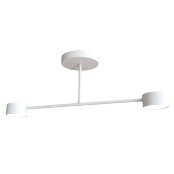 Emibig - Lampa sufitowa Halo 2 white - szerokość 60 cm, stal malowana proszkowo