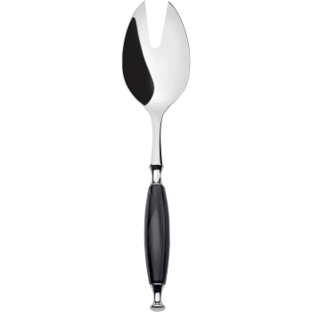 Casa Bugatti - Widelec do sałatek Country – czarna, chromowany pierścień