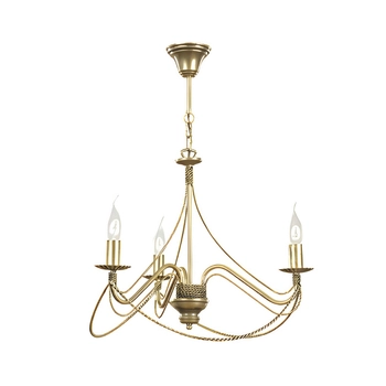 Emibig - Lampa wisząca Tori 3 gold - wysokość 75 cm, stal lakierowana, szkło