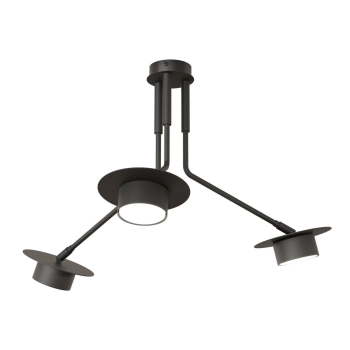 Emibig – Lampa sufitowa MIZU 3 BL BLACK - czarna, 3 źródła światła