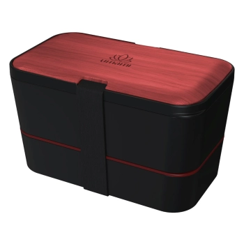 Umami - Lunchbox Nestable Rosewood Black – czerwone drewno, 1500 ml