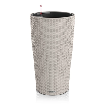 Lechuza - doniczka Cilindro Cottage 32 - wysokość 56 cm, piaskowy brąz