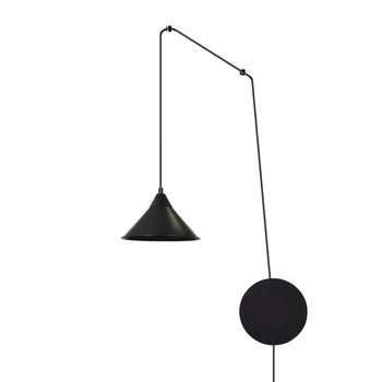 Emibig - Lampa wisząca Abramo 1 black - wysokość max 400 cm, stal lakierowana