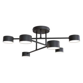 Emibig - Lampa sufitowa Halo 6 black - szerokość 60 cm, stal malowana proszkowo