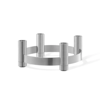 Zack - świecznik LUMES - średnica 21 cm, stal matowa