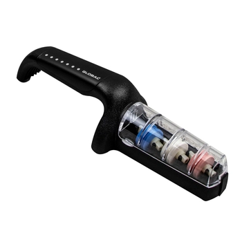 Global - 3 Fazowa ceramiczna ostrzałka wodna - czarna | G-913/BW