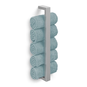 Zack - Ścienny uchwyt na ręczniki LINEA - stal nierdzewna matowa, wysokość 40 cm