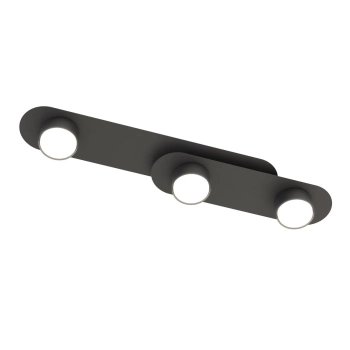 Emibig – Lampa sufitowa STILO 3 plafon LED - czarna, 3-punktowa