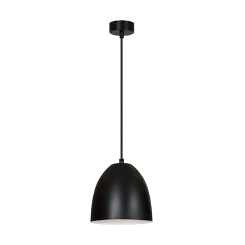 Emibig - Lampa wisząca Lenox 1 black / white - wysokość max 100 cm, stal lakierowana