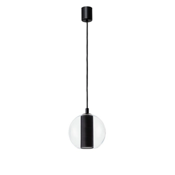 Kaspa - lampa wisząca Merida Black - rozmiar S - średnica 25 cm; czarna