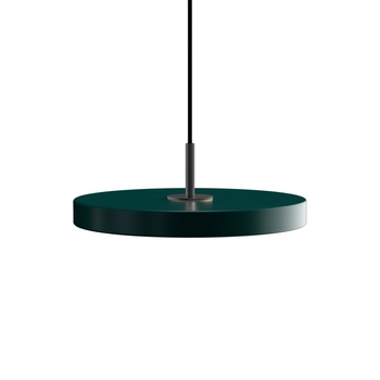 UMAGE (Vita) - Lampa Asteria Mini - średnica 31 cm, ciemnozielona, czarny dekor