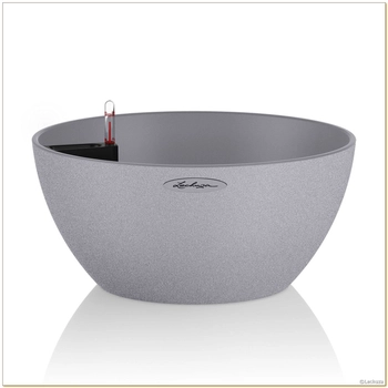 Lechuza - Doniczka Cubeto Stone 30 - średnica 30 cm, szary łupek