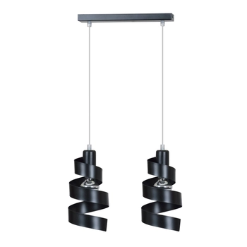 Emibig - Lampa wisząca Saga 2 black - wysokość 80 cm, stal lakierowana