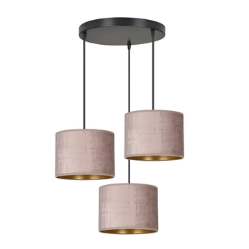 Emibig - Lampa wisząca Hilde 3 bl premium rose - wysokość max 100 cm, stal lakierowana, abażur