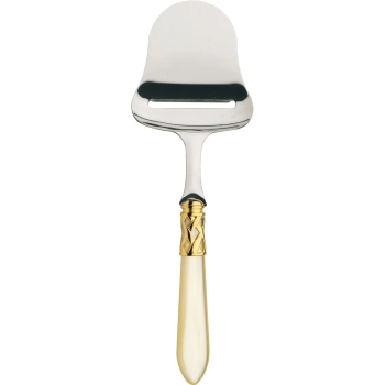 Casa Bugatti - Łopatka do sera Aladdin – perłowa kość słoniowa, złoty pierścień