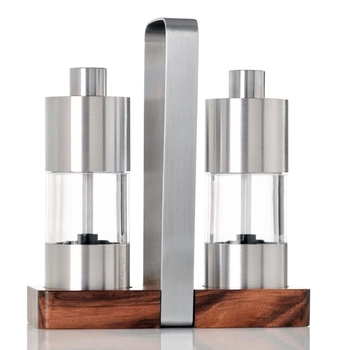 AdHoc - Młynki do pieprzu i soli MENAGE CLASSIC - srebrne, wysokość 13 cm