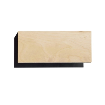 Emibig - Kinkiet Carlo K1 black - wysokość 10 cm, stal lakierowana, sklejka